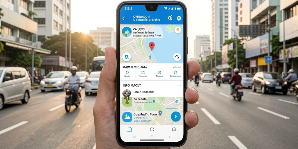 Tampilan antarmuka CW8888 yang menampilkan informasi lalu lintas terkini.
