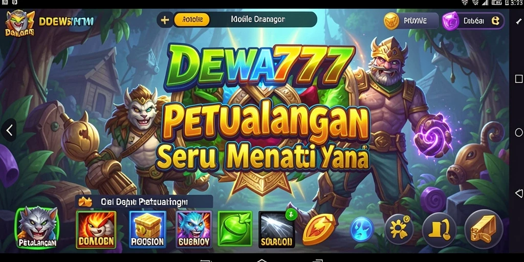 Screenshot DEWA777 menunjukkan antarmuka permainan Petualangan yang menarik.
