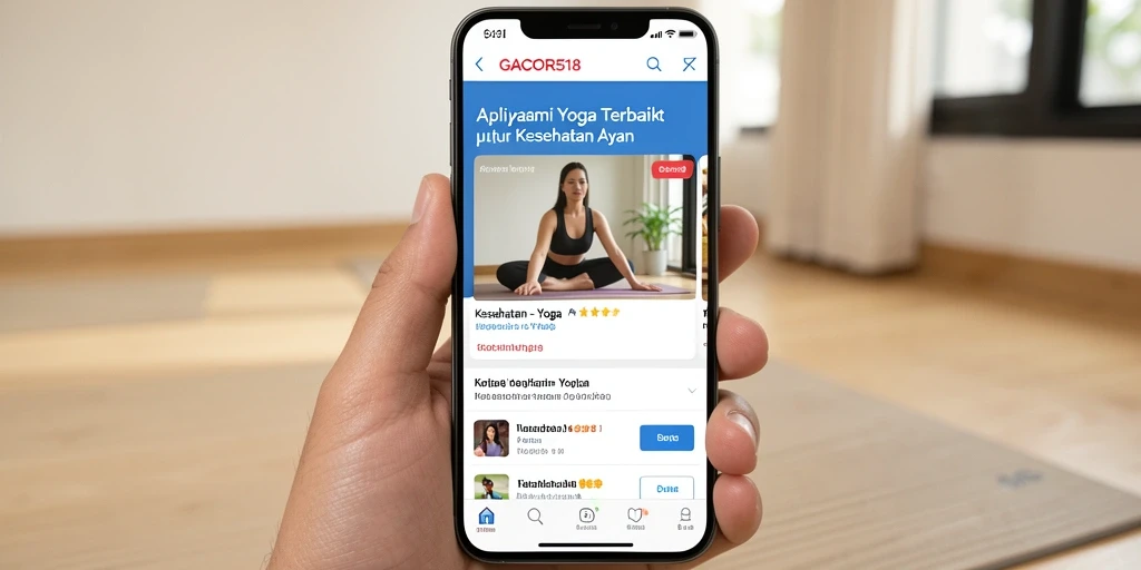 Tampilan antarmuka GACOR518 dengan berbagai fitur latihan Yoga.