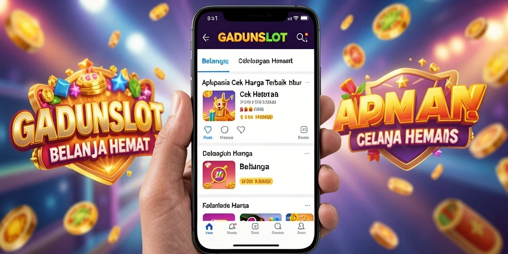 Screenshot utama GADUNSLOT menunjukkan antarmuka Cek Harga yang user-friendly.
