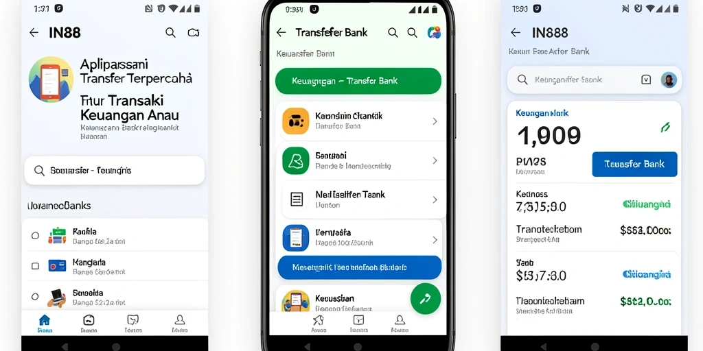 Tampilan antarmuka aplikasi IN88 untuk Transfer Bank yang intuitif.