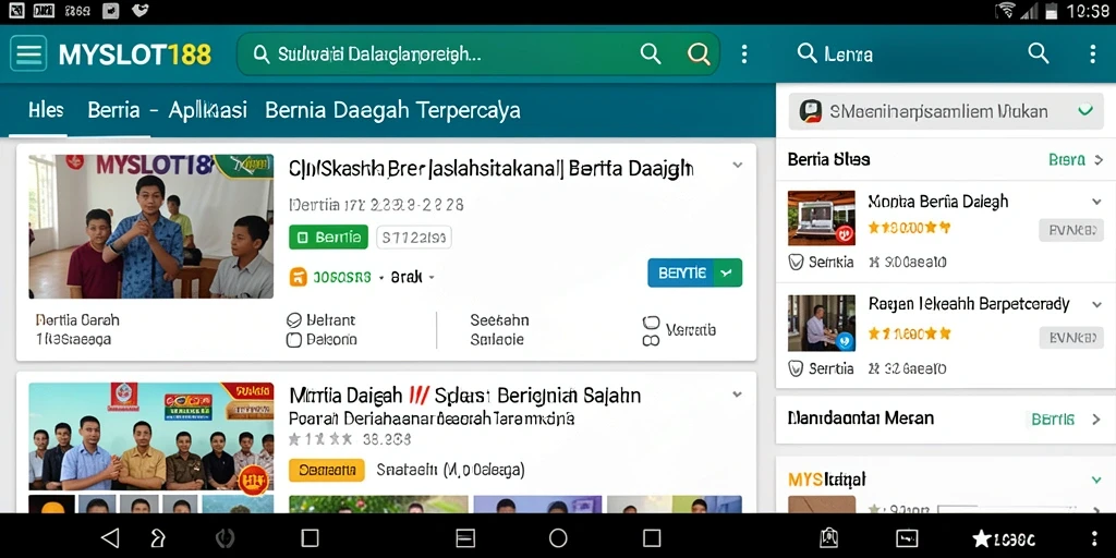 Tampilan antarmuka aplikasi MYSLOT188 yang modern dan informatif.