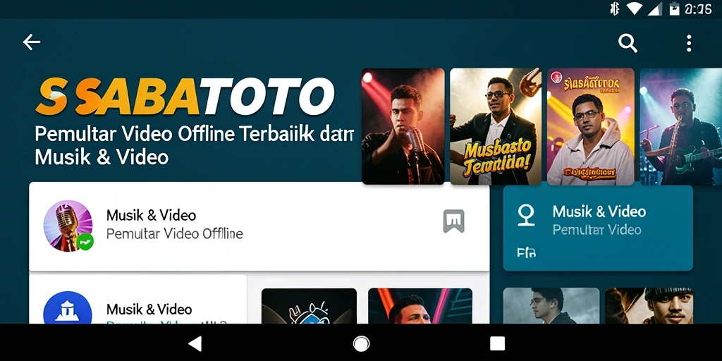 Antarmuka aplikasi Pemutar Video Offline SABATOTO yang ramah pengguna.