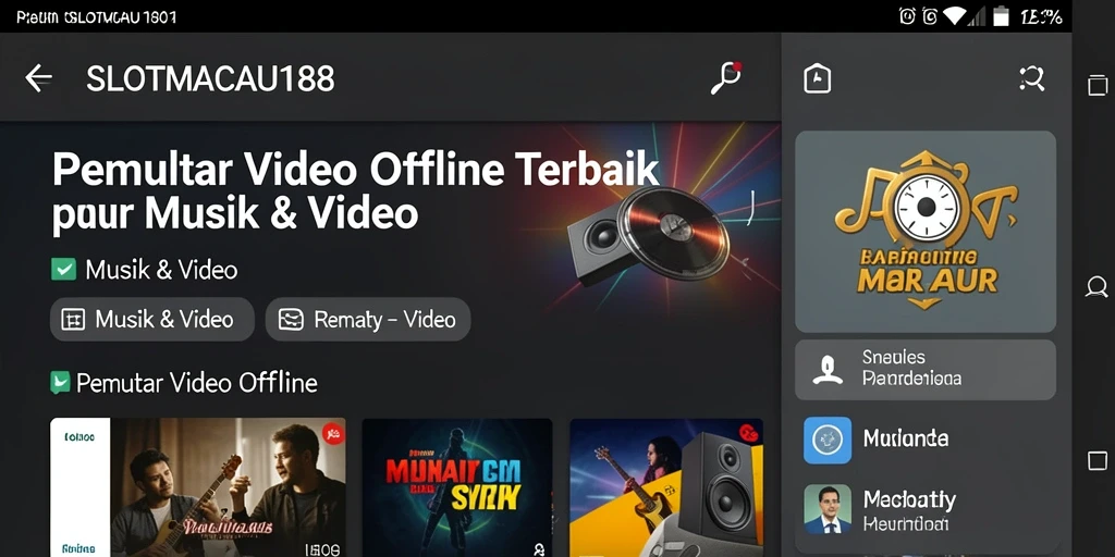 Antarmuka SLOTMACAU188 yang memudahkan pemutaran video offline.