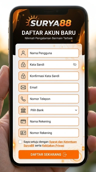 Panduan Registrasi Akun Baru di Surya88